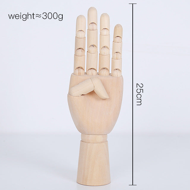 Wood Movable Wooden Knuckle Hand Home Decor