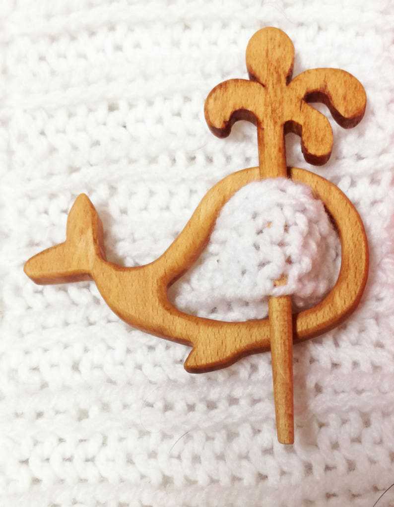 Wooden Brooch Scarf Pin