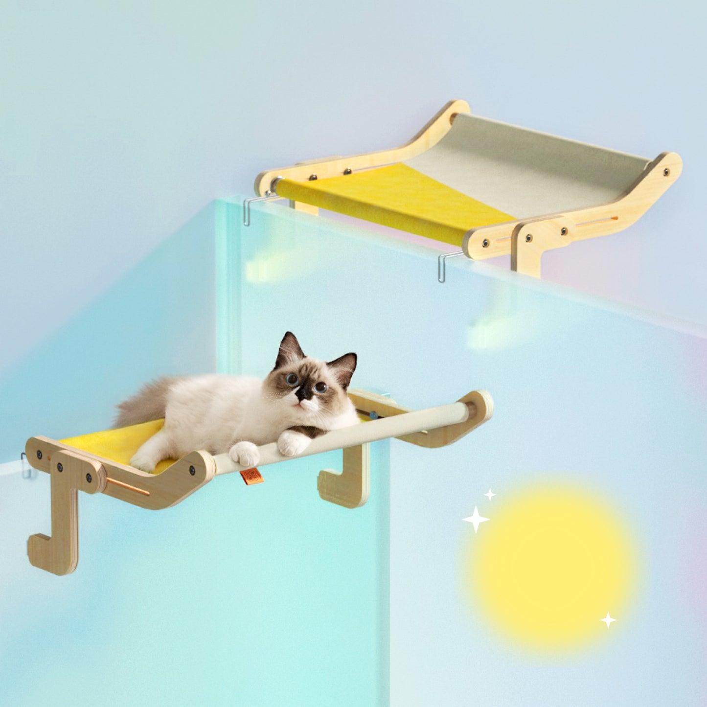 Cotton Canvas Wooden Assembly Hanging Bed
