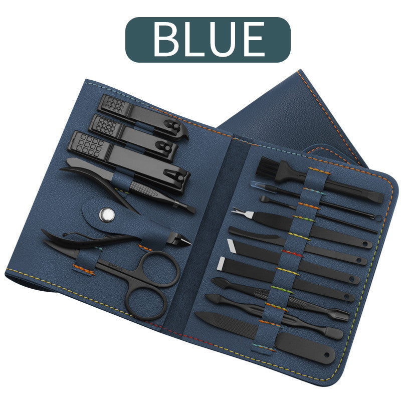 16pcs set Nail Clipper Cutter Trimmer Ear Pick Grooming Kit