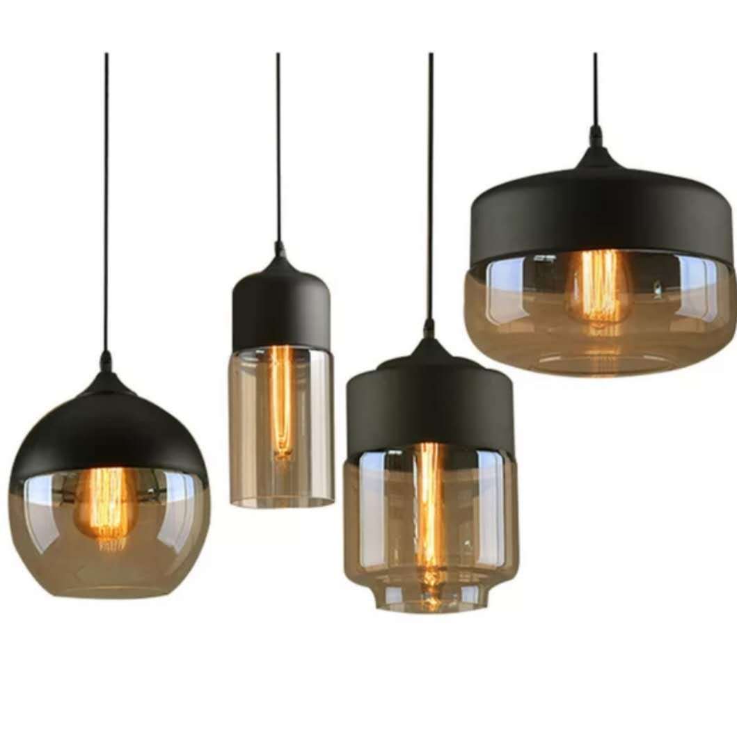Industrial Glass Chandelier