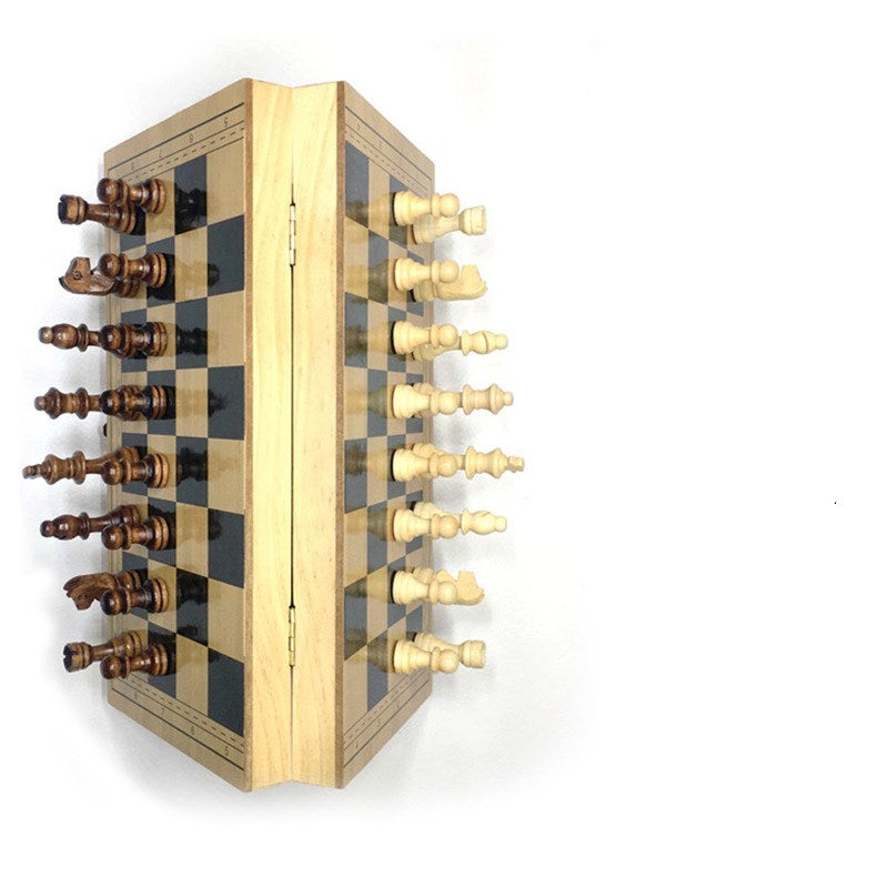Folding Magnetic Wooden Chess Pieces