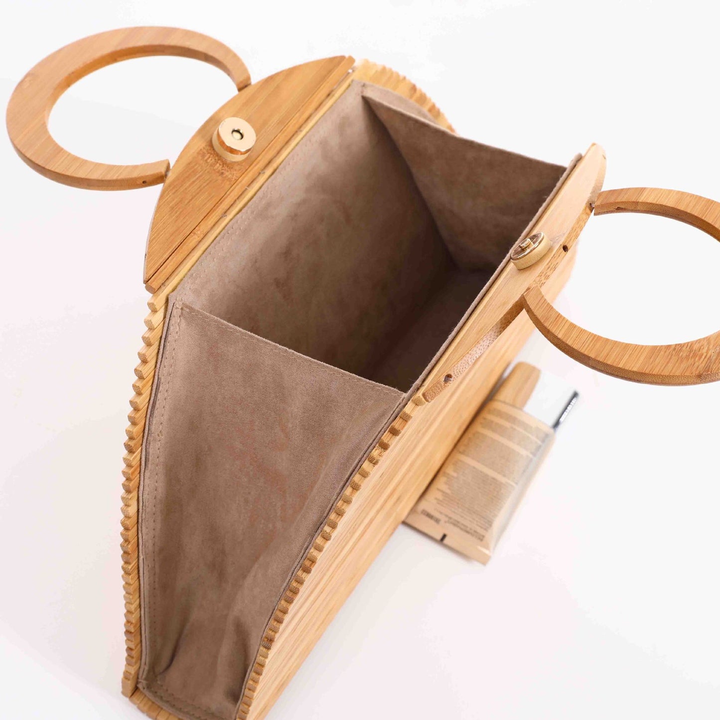 Hand-Woven Bamboo Root Clutch