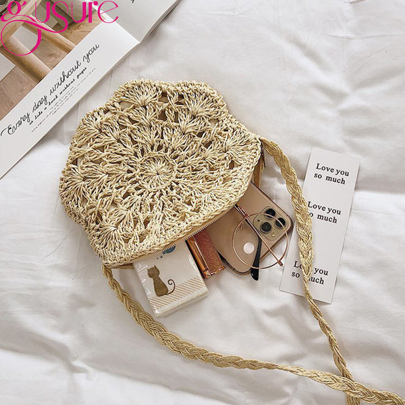 Hexagon Ladies Hand Woven Bag
