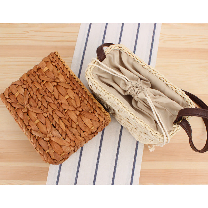 Crossbody Hand-Woven Straw Bag