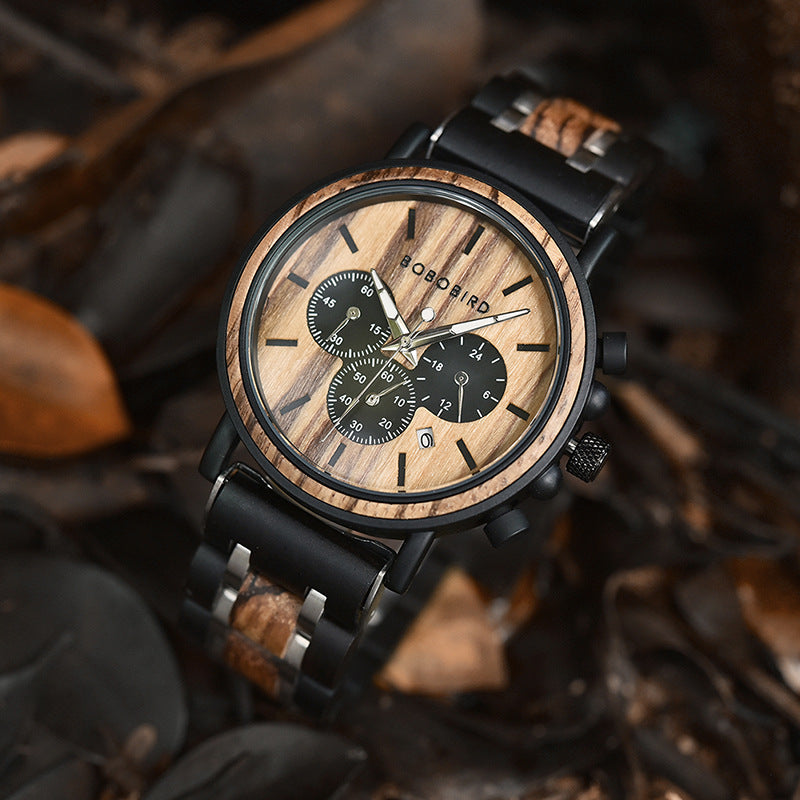 Wooden Pointer Number watch