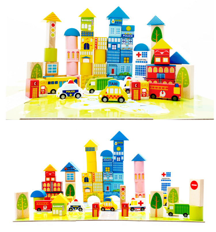 Traffic Wooden Blocks
