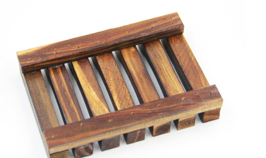 New Retro Wooden Charcoal Soap Box