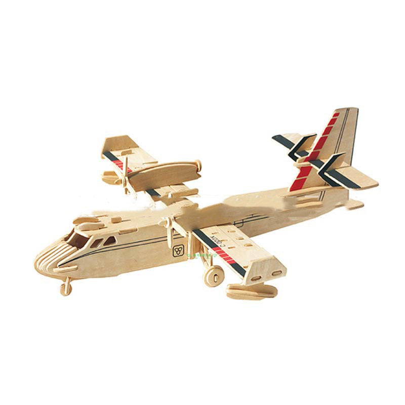 Wooden Amphibious Bomber 3D Wooden Puzzle