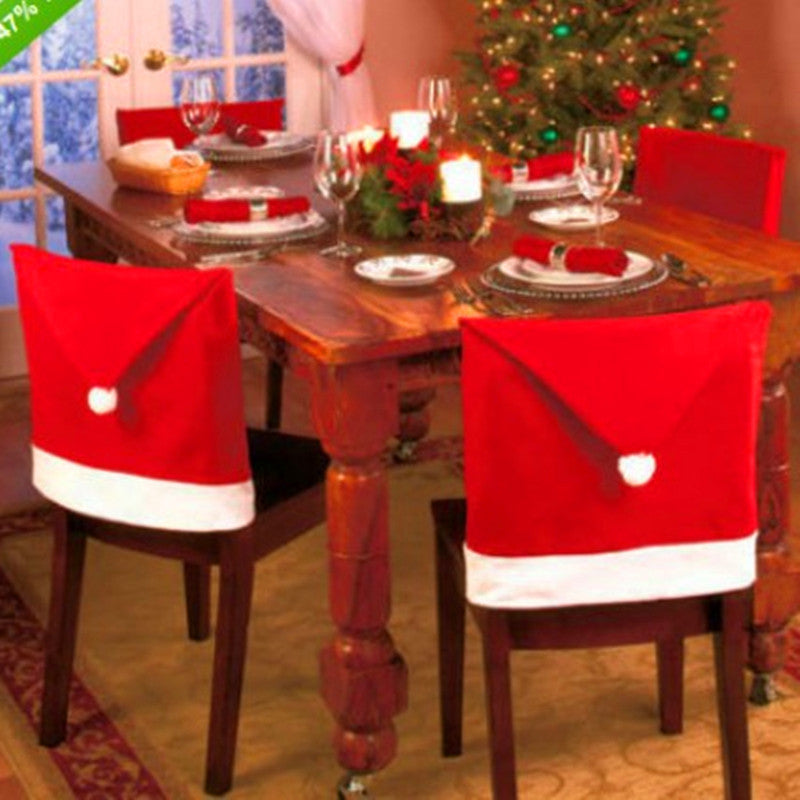 High quality Table Decoration Christmas Hat Chairs Set