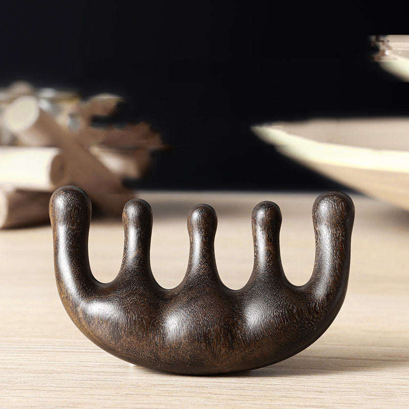 Wooden Head Massage Comb