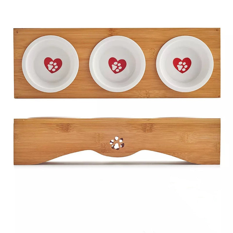 Natural Bamboo Wood Pet Food Utensils