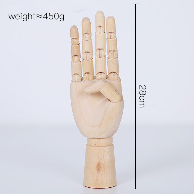 Wood Movable Wooden Knuckle Hand Home Decor