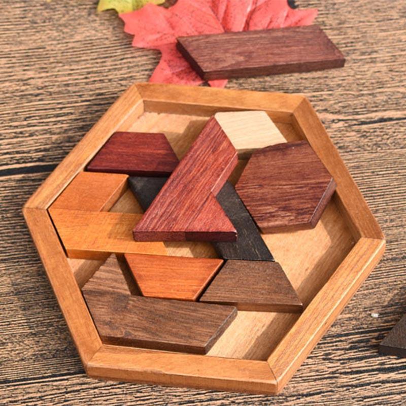 Geometric Shape Recognition Wooden Puzzle