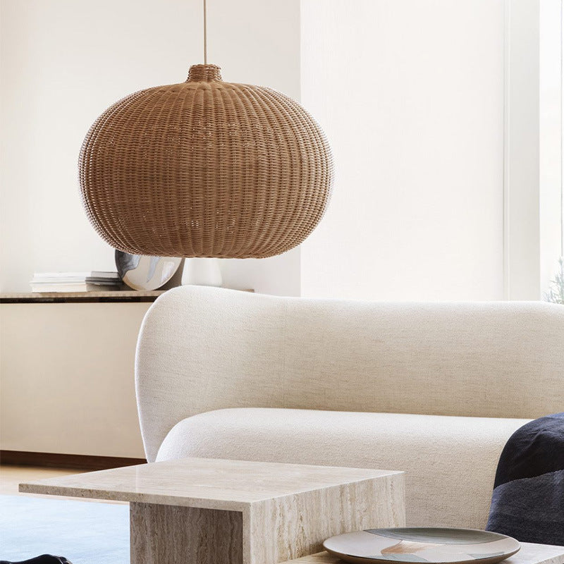 Pastoral Style Living Room Nordic Rattan Chandelier