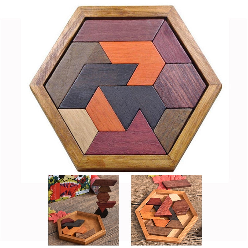Geometric Shape Recognition Wooden Puzzle