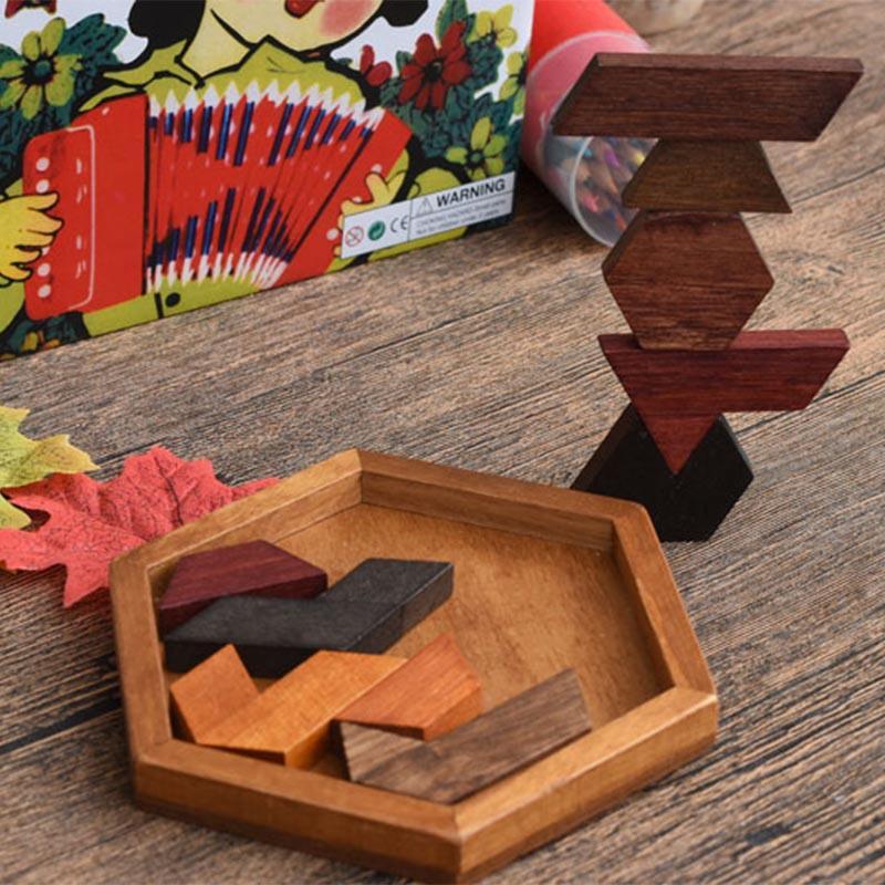 Geometric Shape Recognition Wooden Puzzle