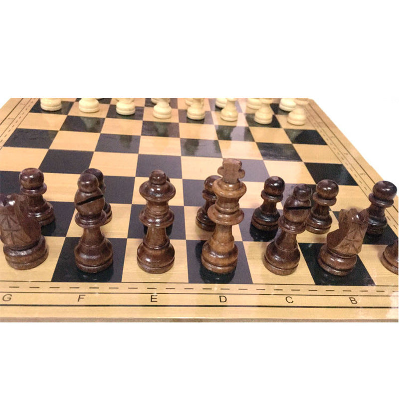 Folding Magnetic Wooden Chess Pieces