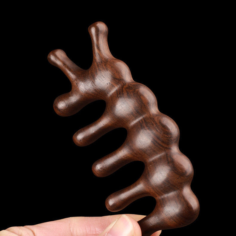 Wooden Head Massage Comb