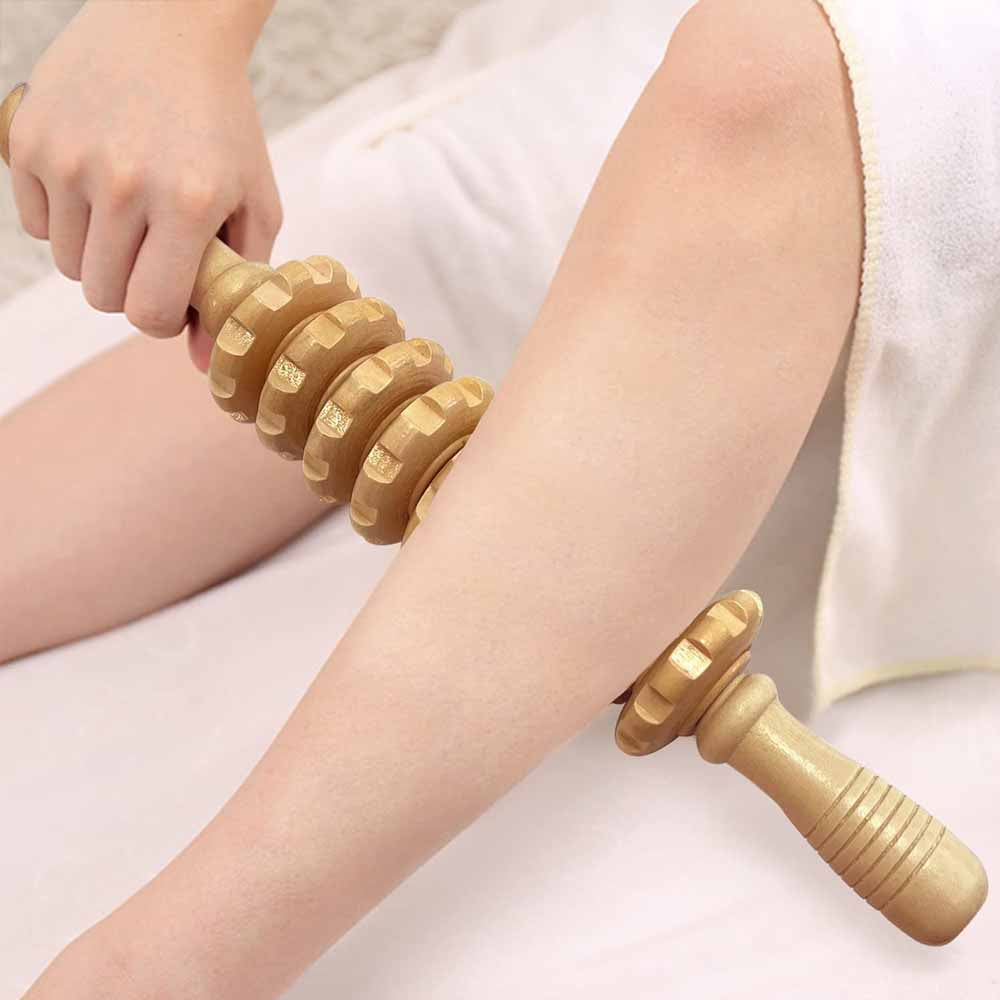 Wooden Anti-Cellulite Massage Hand Roller
