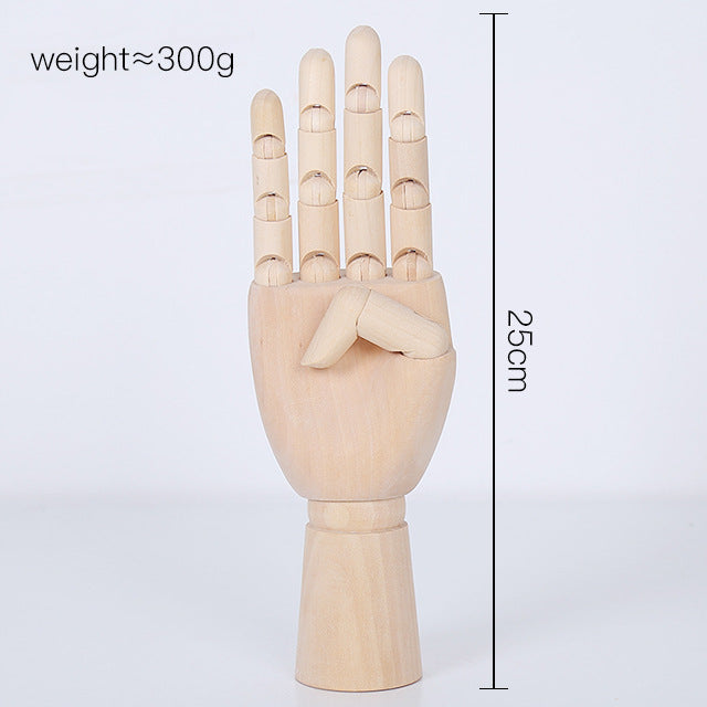 Wood Movable Wooden Knuckle Hand Home Decor