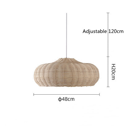 Pastoral Style Living Room Nordic Rattan Chandelier
