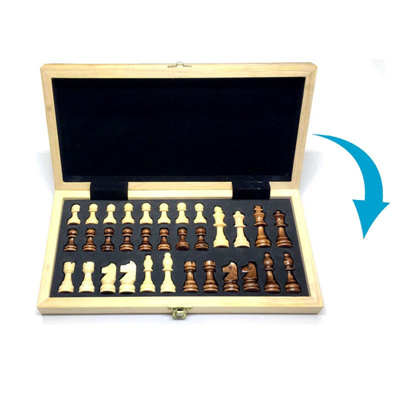 Folding Magnetic Wooden Chess Pieces