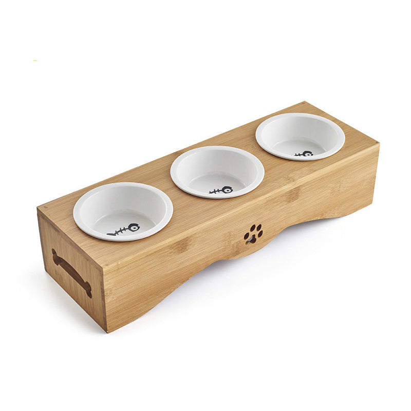 Natural Bamboo Wood Pet Food Utensils