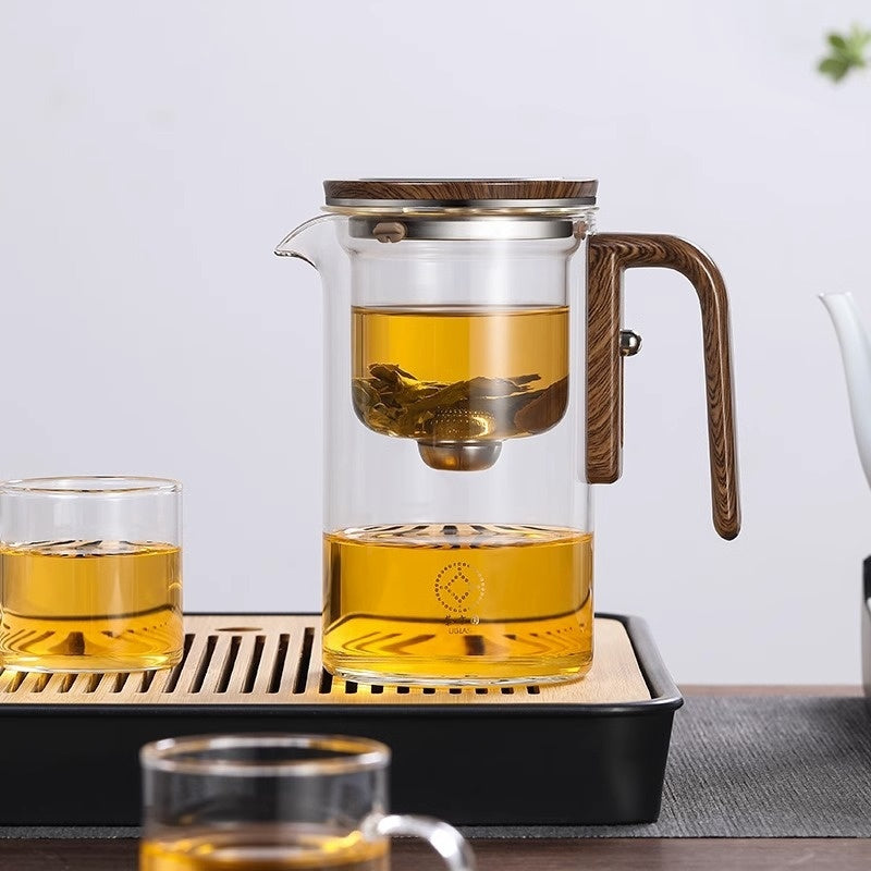 Separation Filtration One Click Magnetic Glass Tea Pot