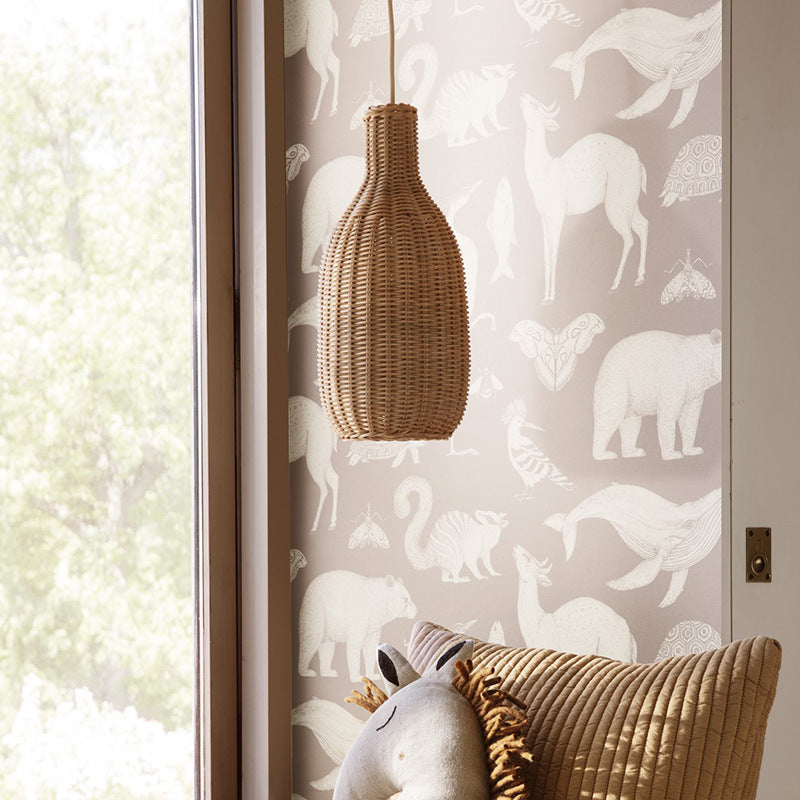 Pastoral Style Living Room Nordic Rattan Chandelier
