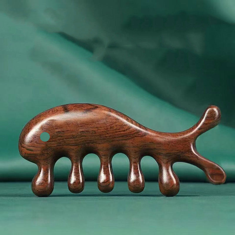 Wooden Head Massage Comb