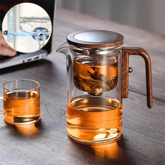 Separation Filtration One Click Magnetic Glass Tea Pot