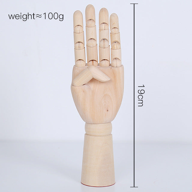 Wood Movable Wooden Knuckle Hand Home Decor