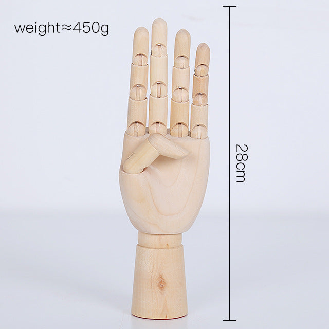 Wood Movable Wooden Knuckle Hand Home Decor
