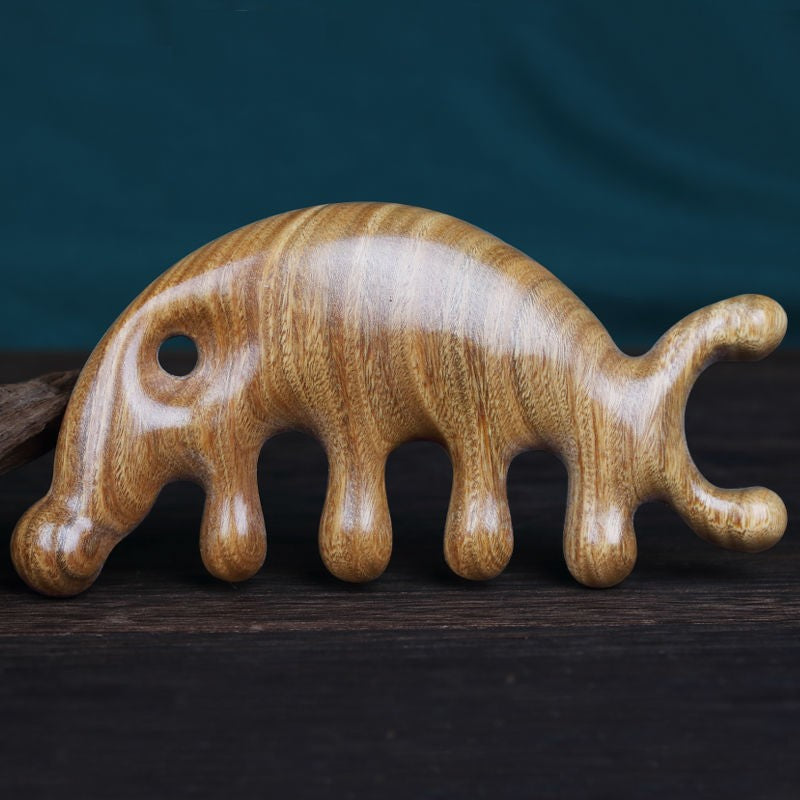Wooden Head Massage Comb