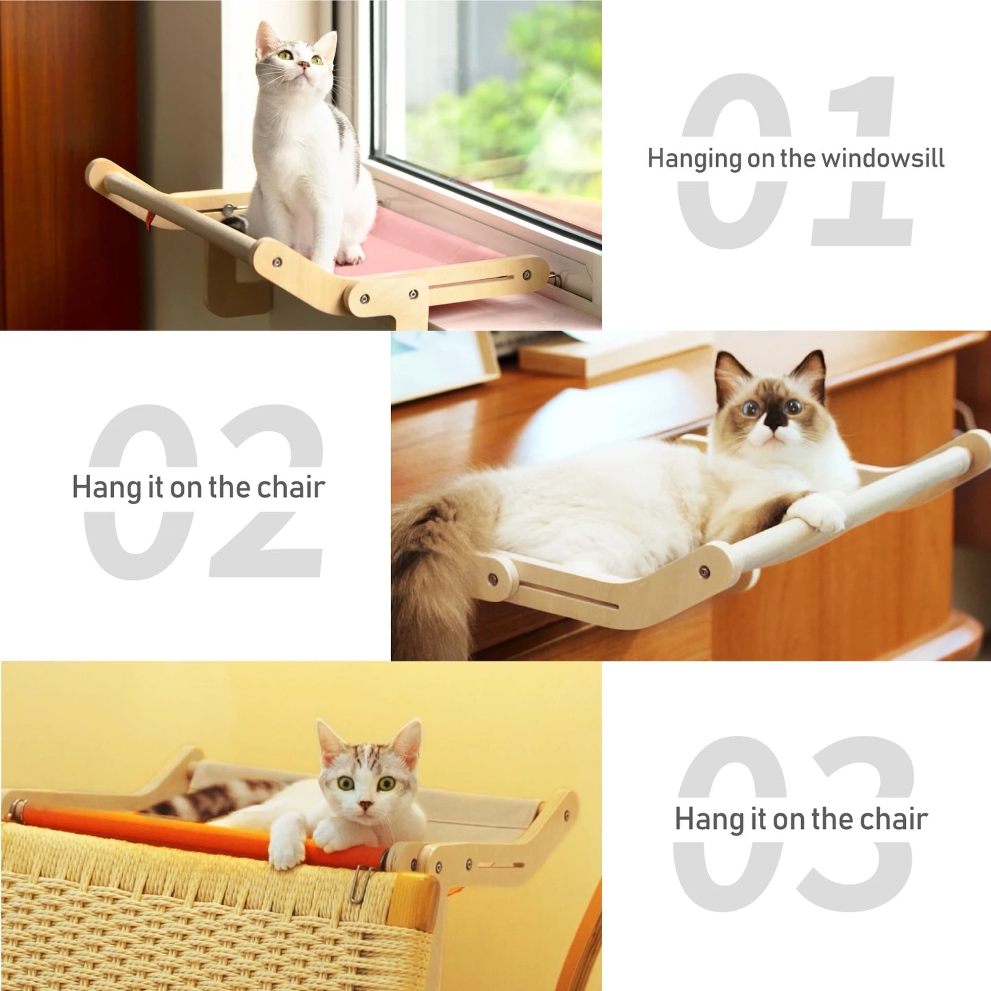 Cotton Canvas Wooden Assembly Hanging Bed