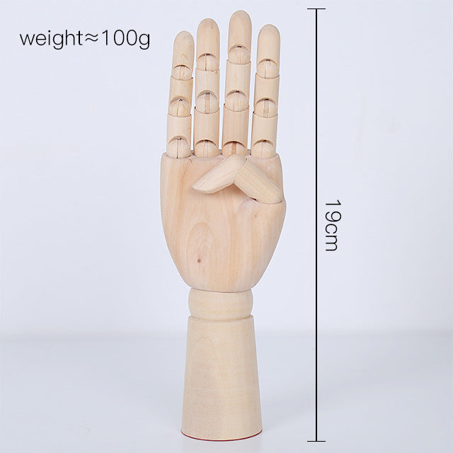 Wood Movable Wooden Knuckle Hand Home Decor