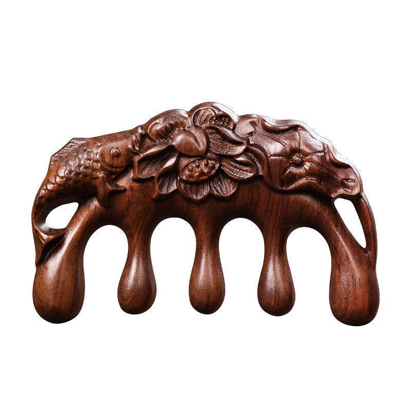 Wooden Head Massage Comb