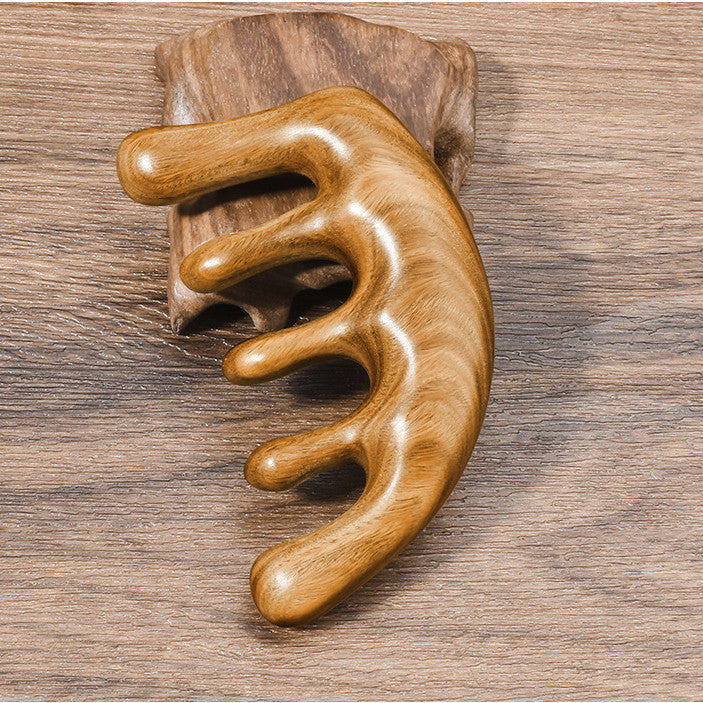 Wooden Head Massage Comb