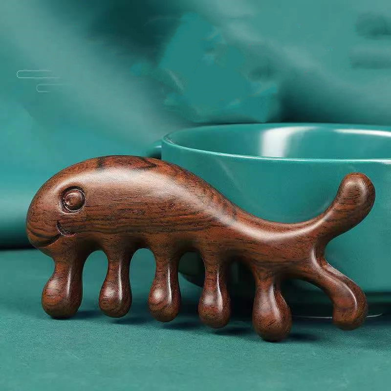 Wooden Head Massage Comb