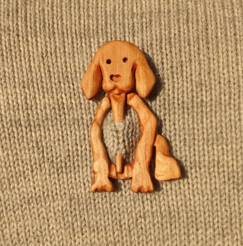 Wooden Brooch Scarf Pin