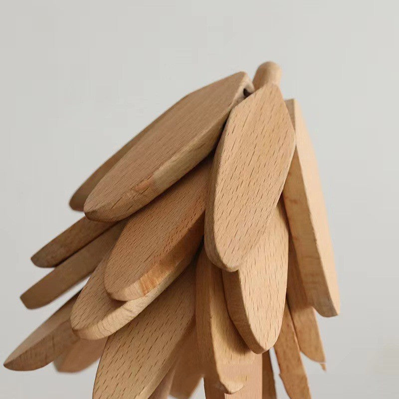 Black Walnut Christmas Tree Folding Coaster