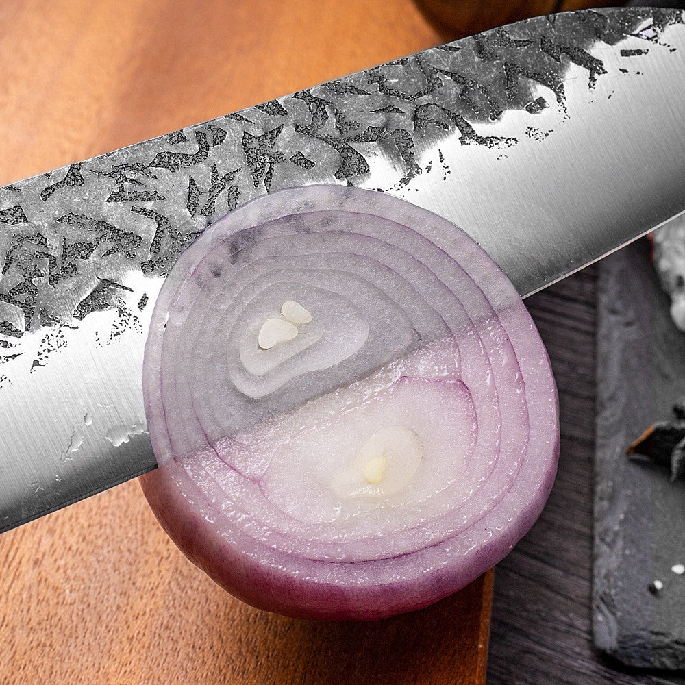 Handmade Hammered Forged Santoku Chef Knife
