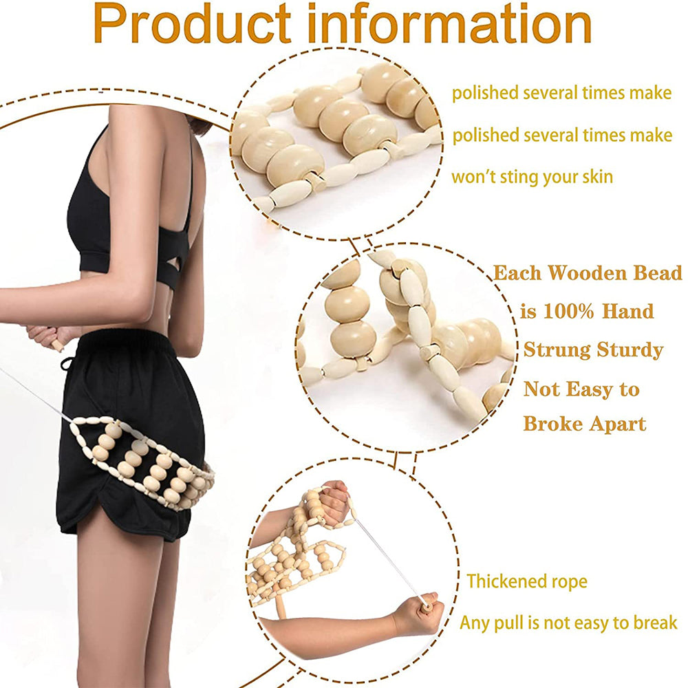 Wooden Anti-Cellulite Massage Hand Roller