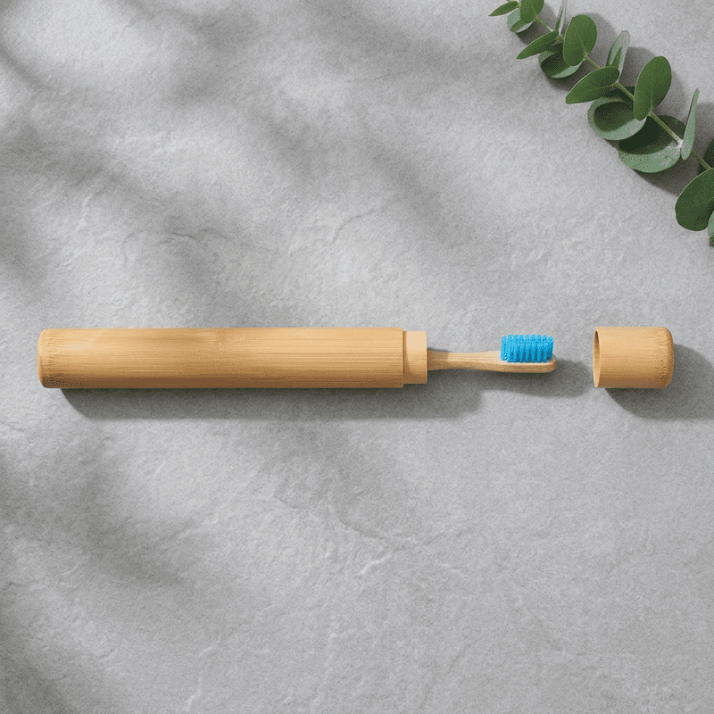 Soft-bristle Bamboo Fibre Wooden Handle Toothbrush Bamboo Tube Charcoal Set