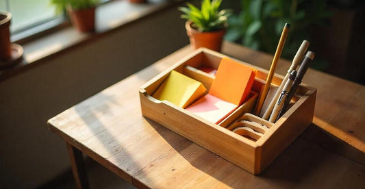 Handcrafted Bamboo Desk Organizer: A Sustainable Solution for Your Workspace