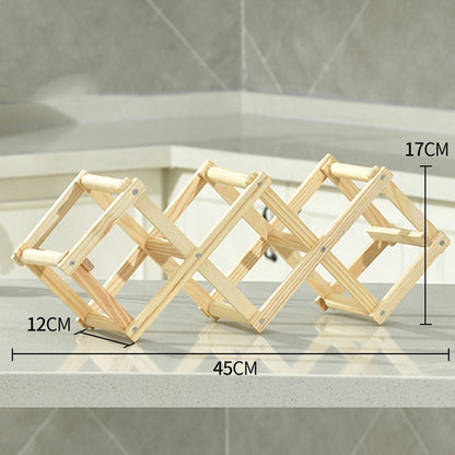 Wooden Wine Folding Rack