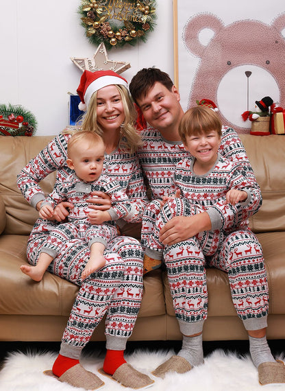 Christmas Family Matching Father Mother Kids Baby Look alike Clothes Set