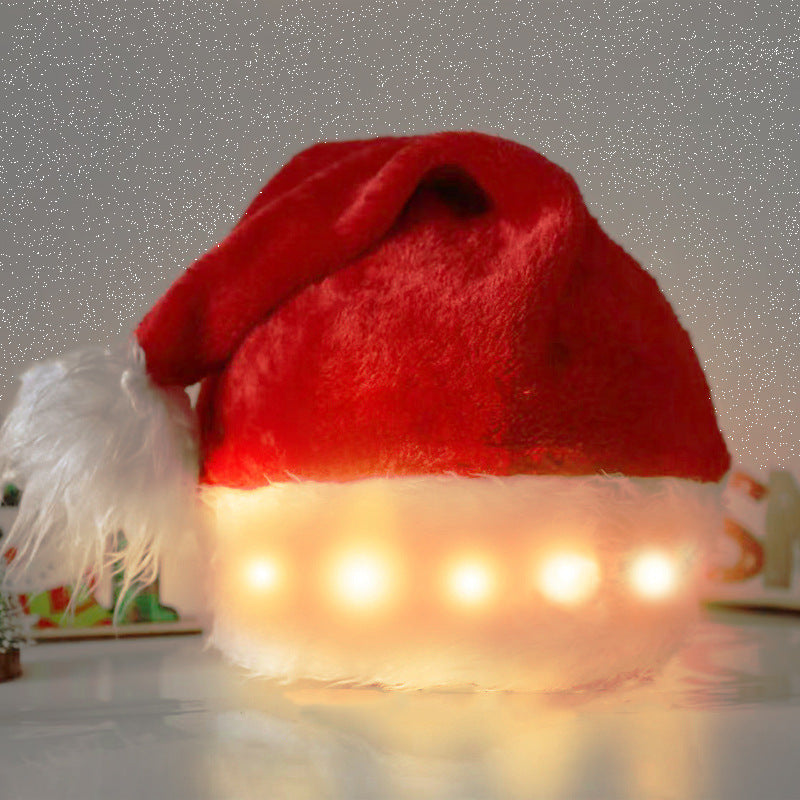 LED Light Plush Children's Adult Christmas Decorations Hat