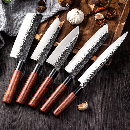 Handmade Hammered Forged Santoku Chef Knife